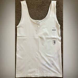 Ophella Roe White Scoop Tank Top NWT